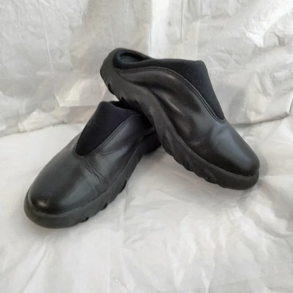 Vtg Oakley Bobbie Black Clogs Leather Womens 8.5 Rare - Picture 12 of 16